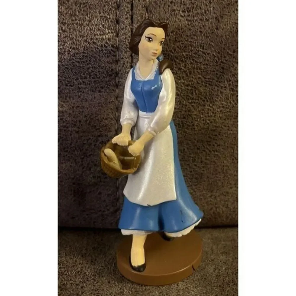BELLE & BEAST Figures Beauty and the Beast Disney PVC Toy Set of 2 Cake Toppers‎